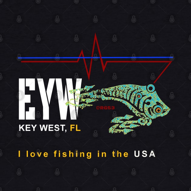 Key West Florida, I love fishing in the USA by The Witness